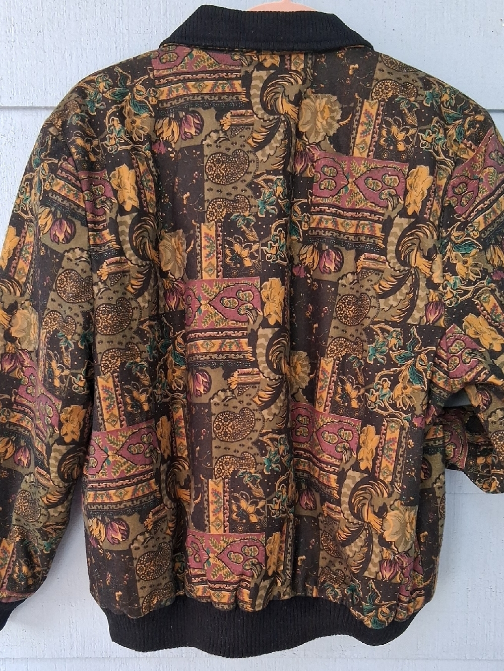 Vintage Bomber Shape Jacket - Brown Multi - Picture 3 of 5
